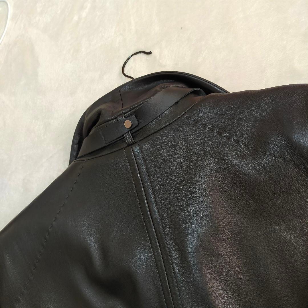 美品　XLサイズ　羊革　オールレザーロングコート　NORTH BEACH