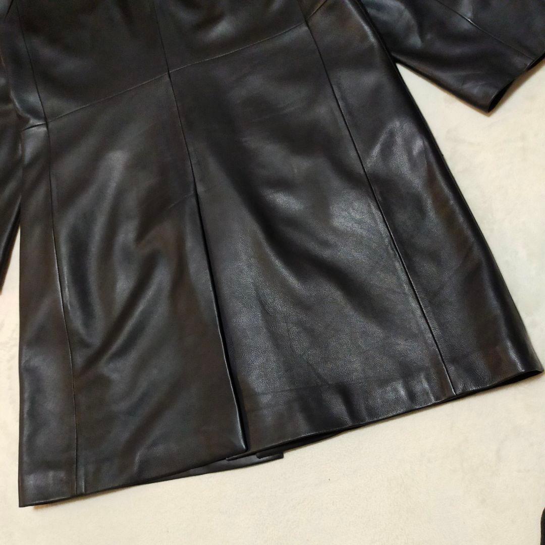 美品　XLサイズ　羊革　オールレザーロングコート　NORTH BEACH