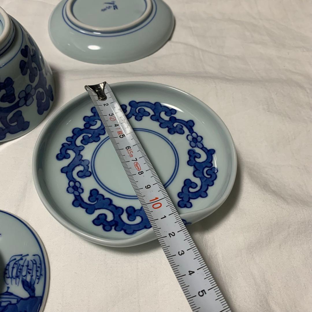 モモ様専用 有田焼 青花山水図 蓋付き小鉢4客と豆皿セット - メルカリ