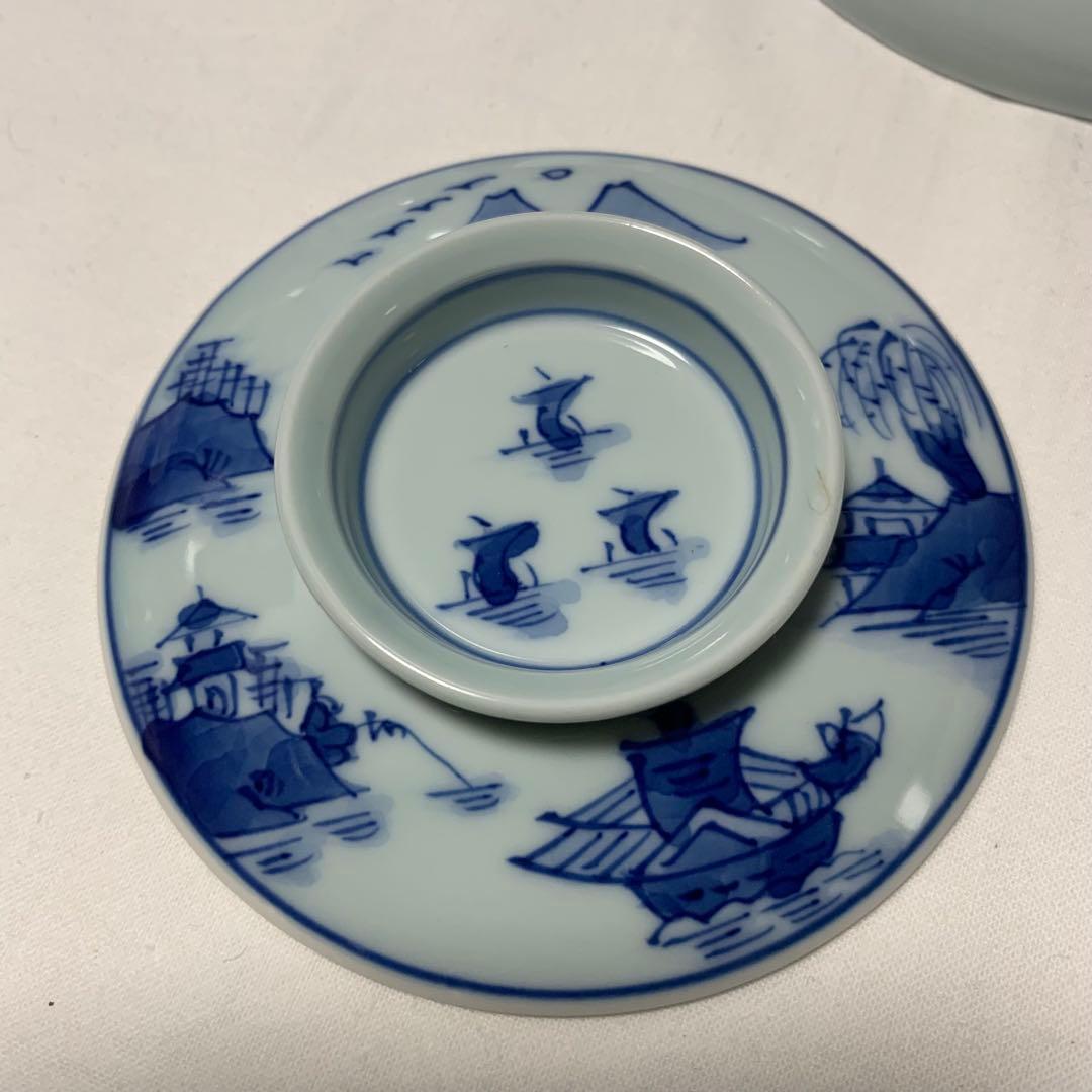 モモ様専用 有田焼 青花山水図 蓋付き小鉢4客と豆皿セット - メルカリ
