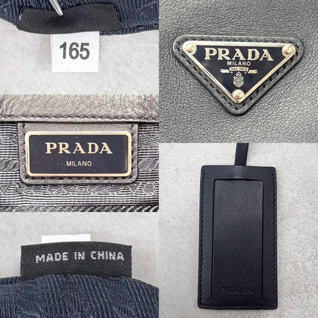 定価37万】PRADA ビジネスバッグ 2way レザー ブリーフ 三角ロゴ