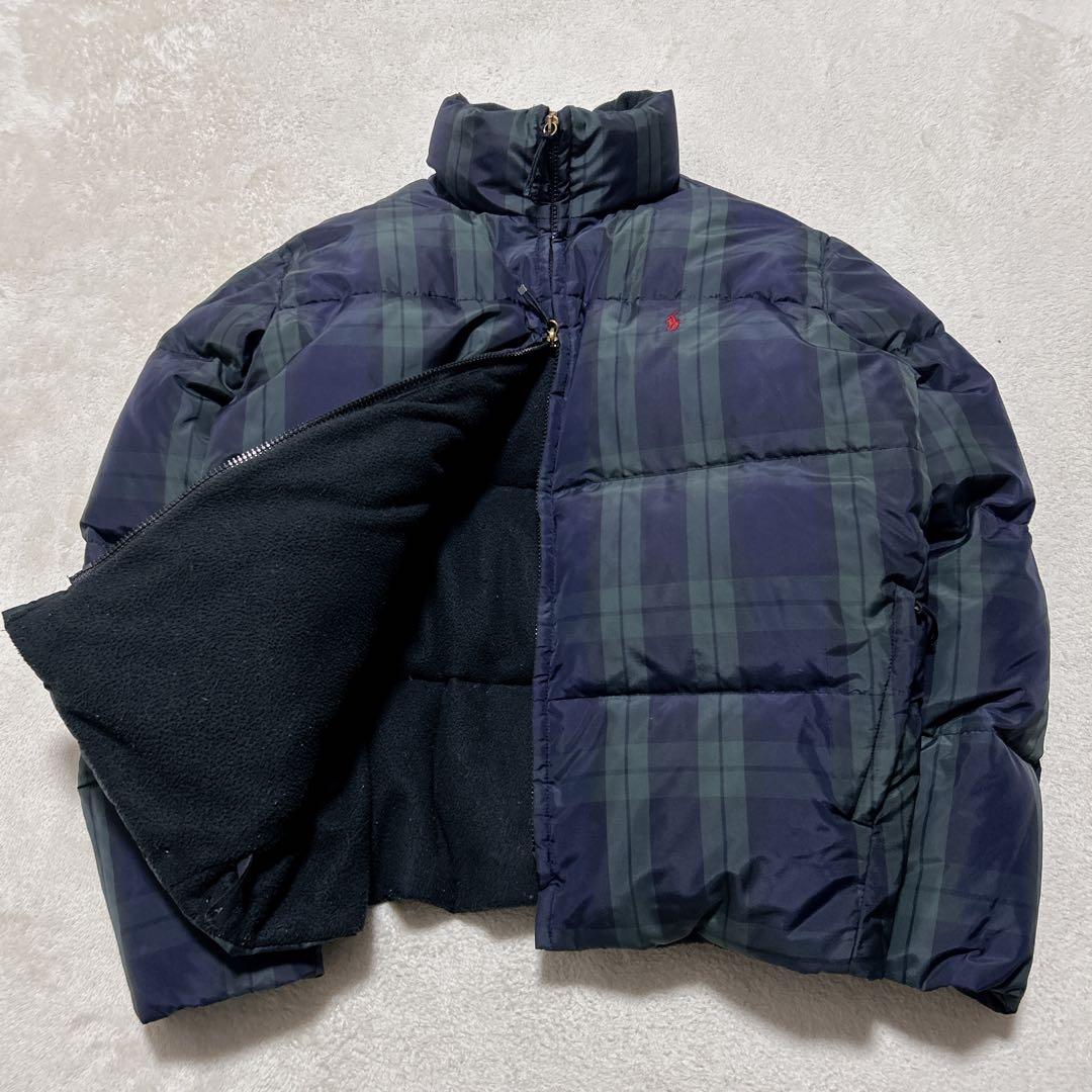 90s 00s ラルフローレン ダウンジャケット ブラックウォッチ ヌプシ 短丈