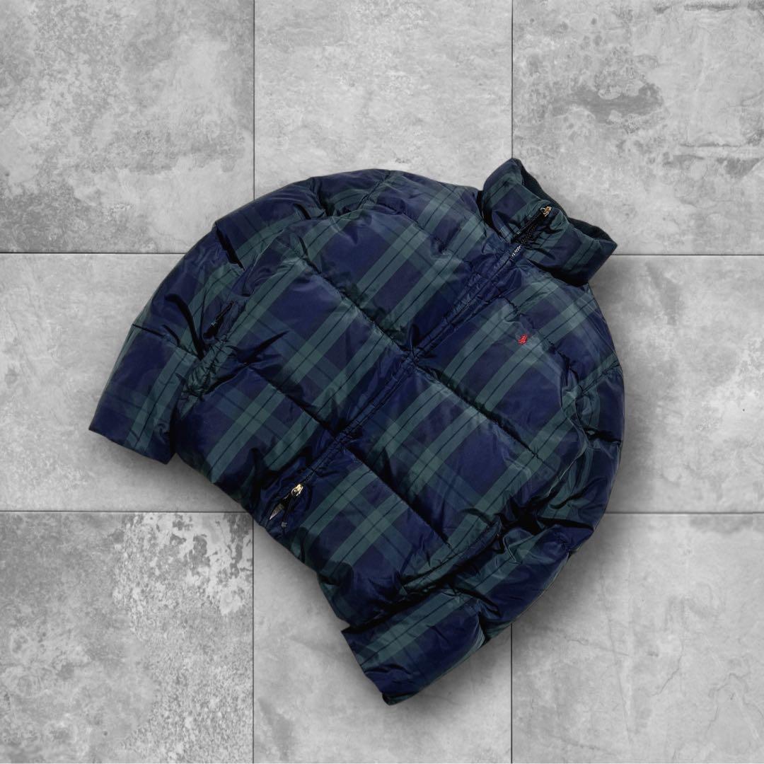 90s 00s ラルフローレン ダウンジャケット ブラックウォッチ ヌプシ 短丈