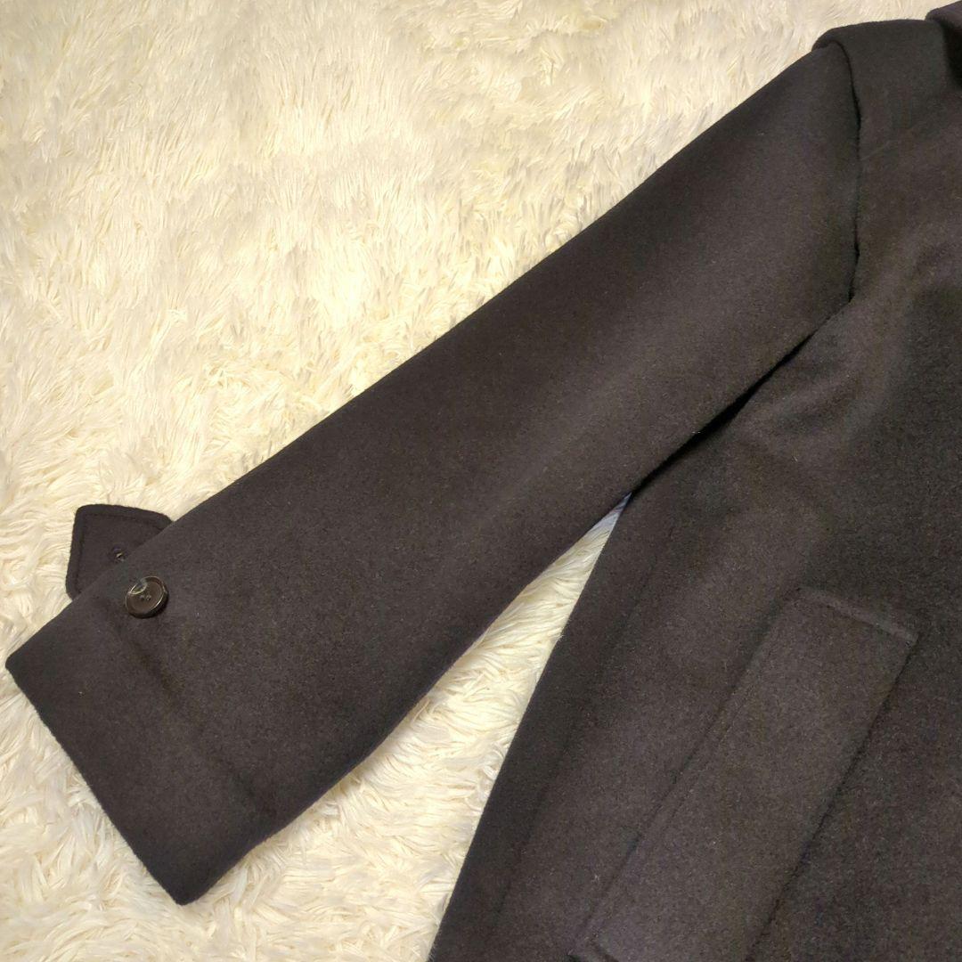 極美品　コントワー・デ・コトニエ　カシミヤ混ウールロングコート　ブラック