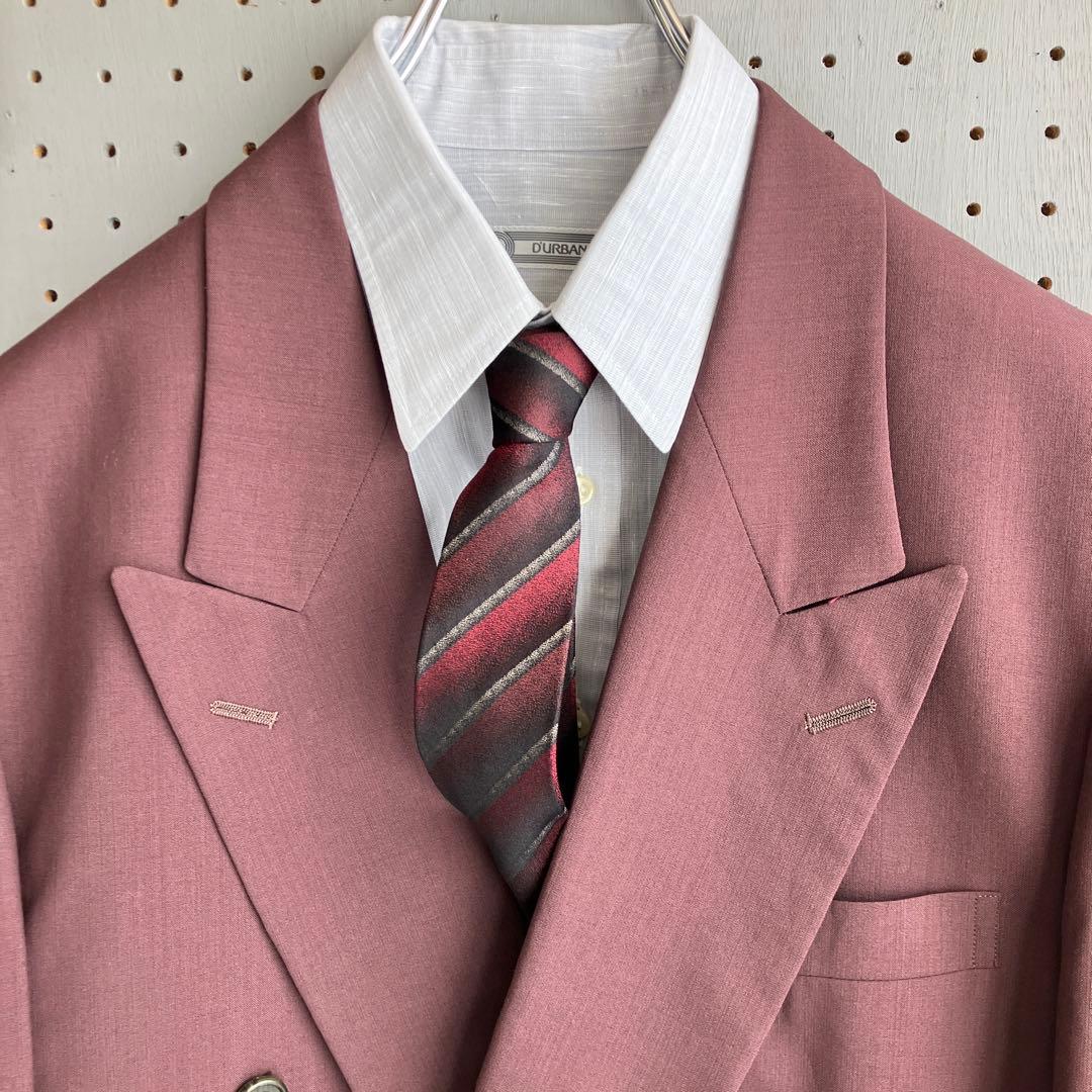 ダブルスーツ ツータック イヴ・サンローラン ネクタイ ダーバン ビジネスシャツ