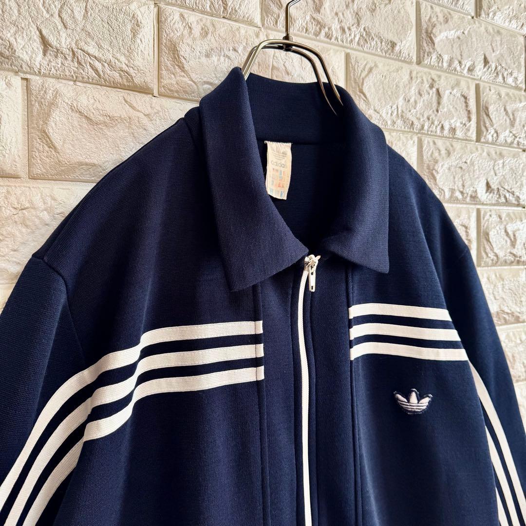 ◆浜田雅功／西ドイツ製◆ 70s アディダス ガイコツジャージ XXL 極美品