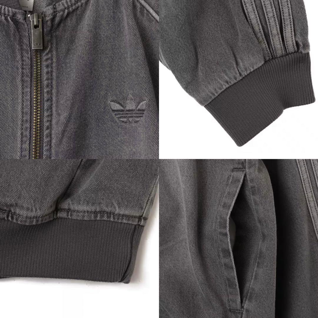 新品2XL⭐️adidasアディカラー ルーズデニムブラック ウォッシュジャケット