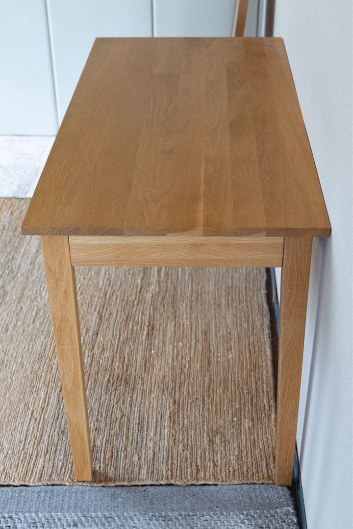 無印良品　無垢材デスク　木製デスク オーク材 事務机 引き出し付き　学習机