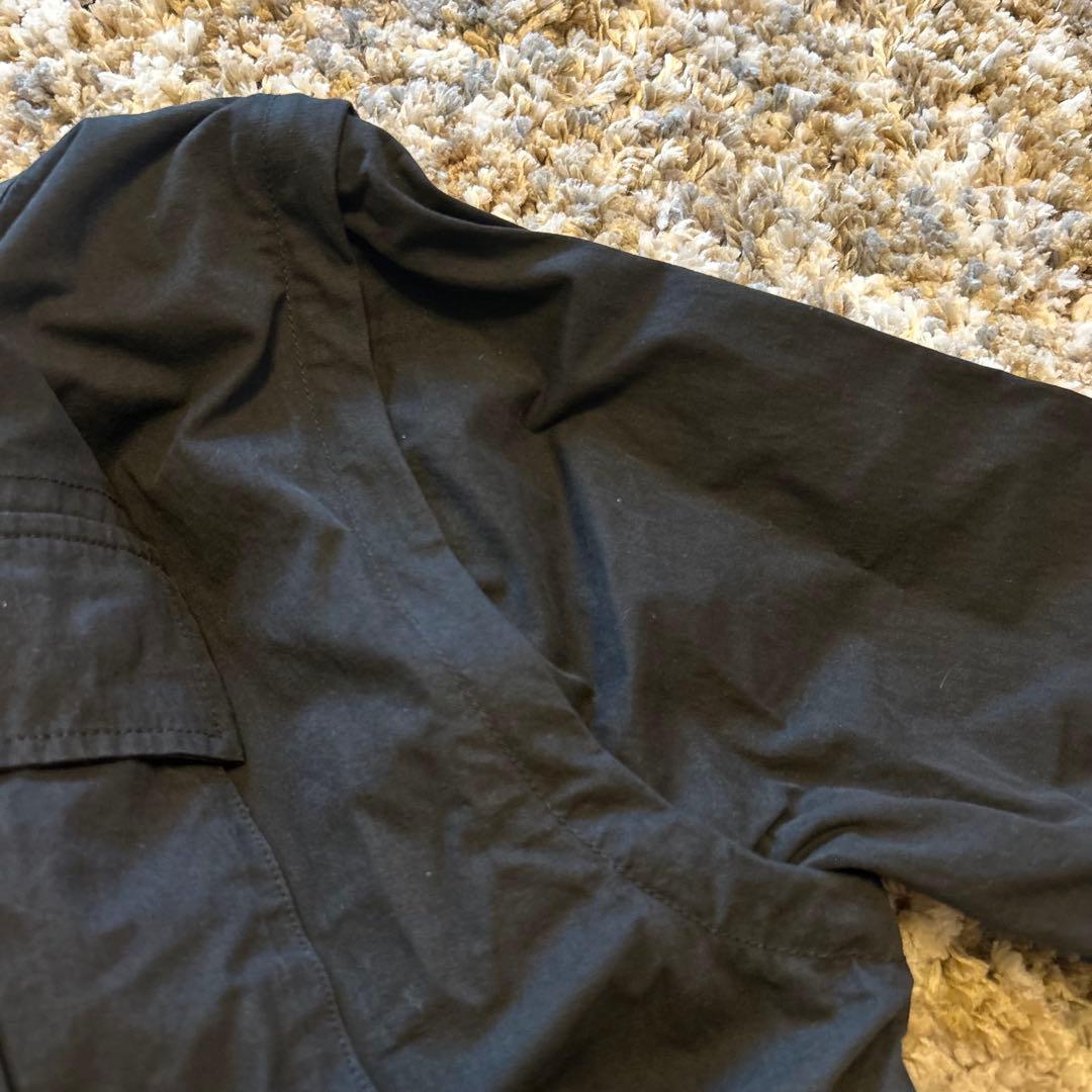 【solamonat poche】ブラック ミリタリージャケット コットン混紡