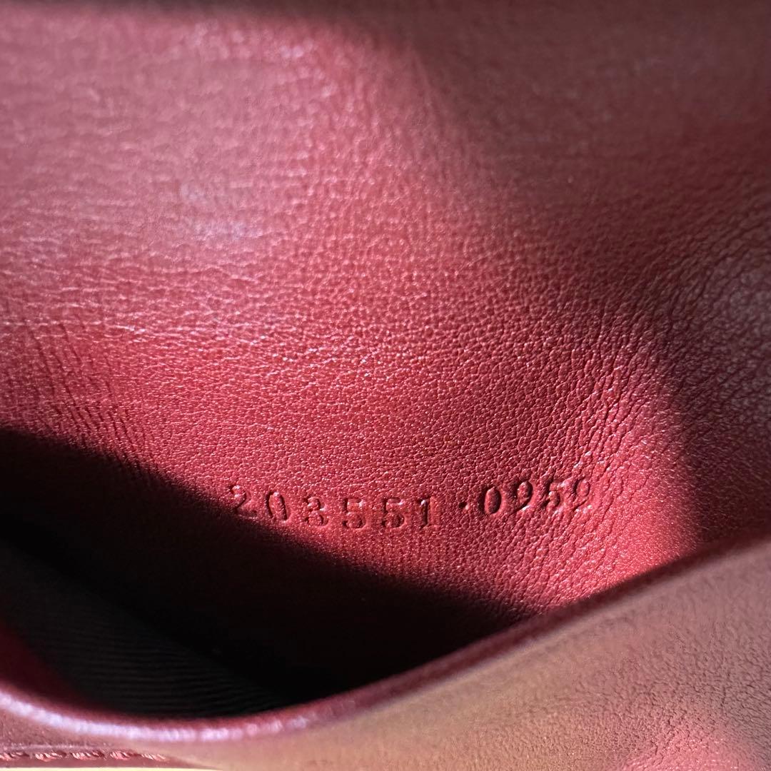 GUCCI グッチ 6連キーケース　エナメル 赤 ハートプレート