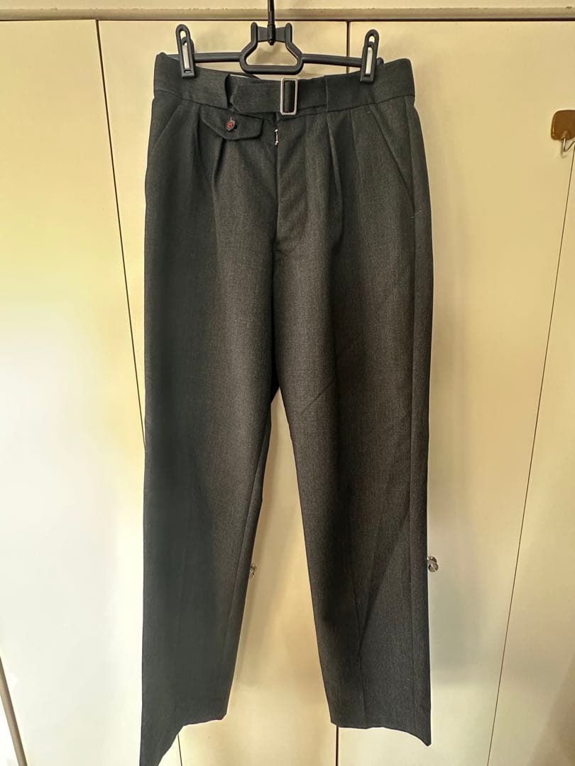 Maison Margiela 21AW ベルテッドウールフランネルスラックス