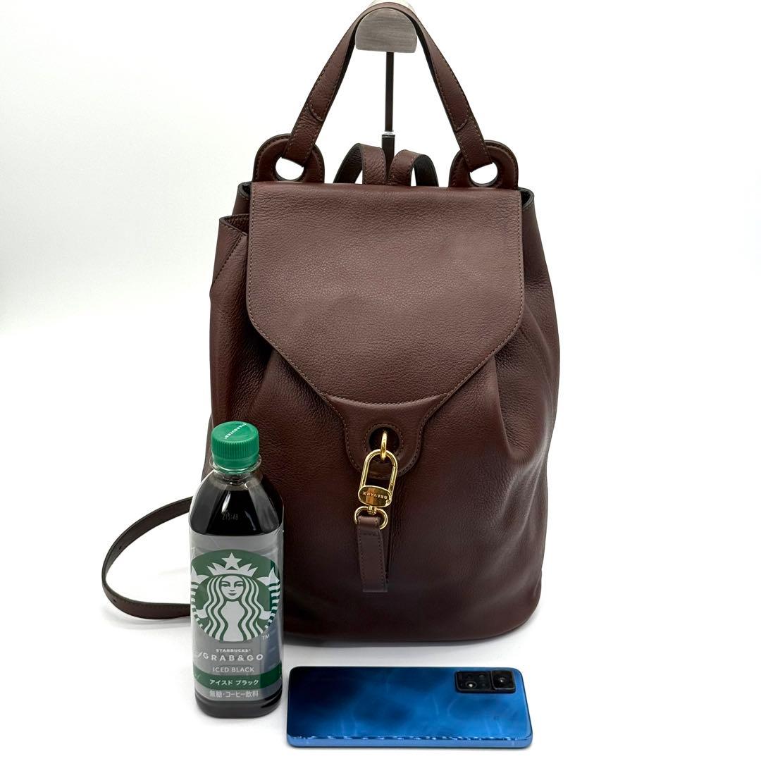 DELVAUX デルヴォー カーフ レザー 本革 リュックサック バックパック