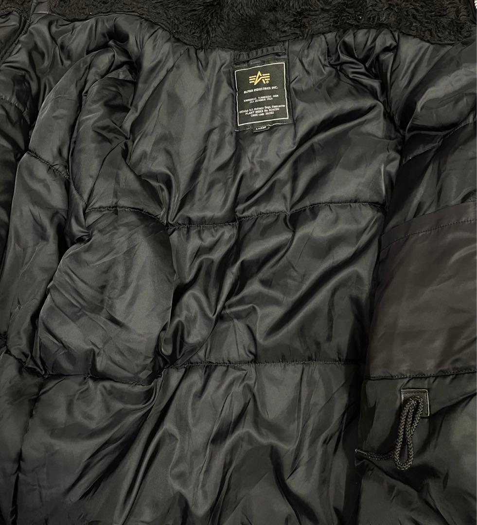 ALPHA INDUSTRIES N-3B モッズコート L ブラック