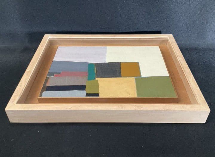 ミニマルアート·レクタンブル絵画 F6号額付作者不詳