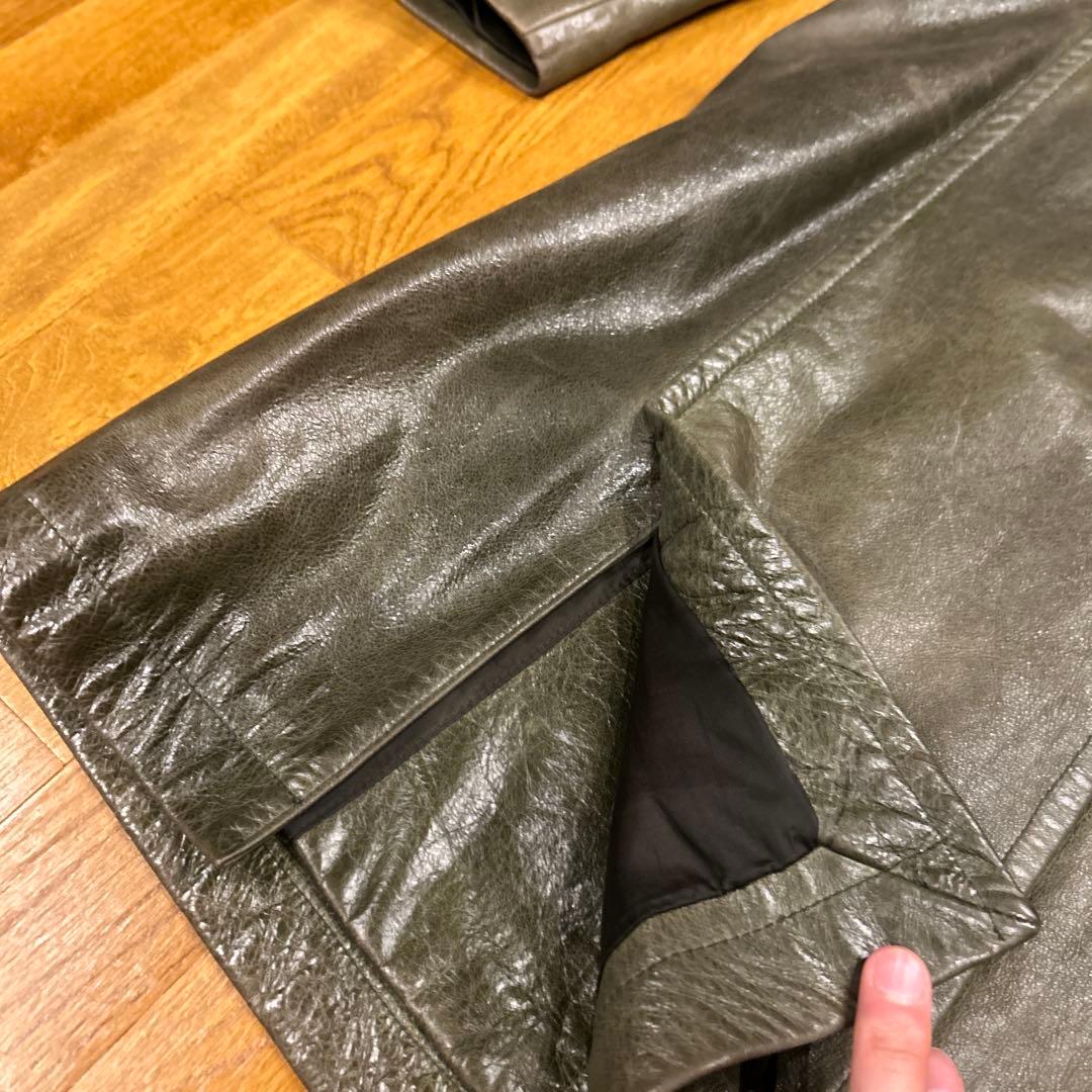 レザーチェスターコート