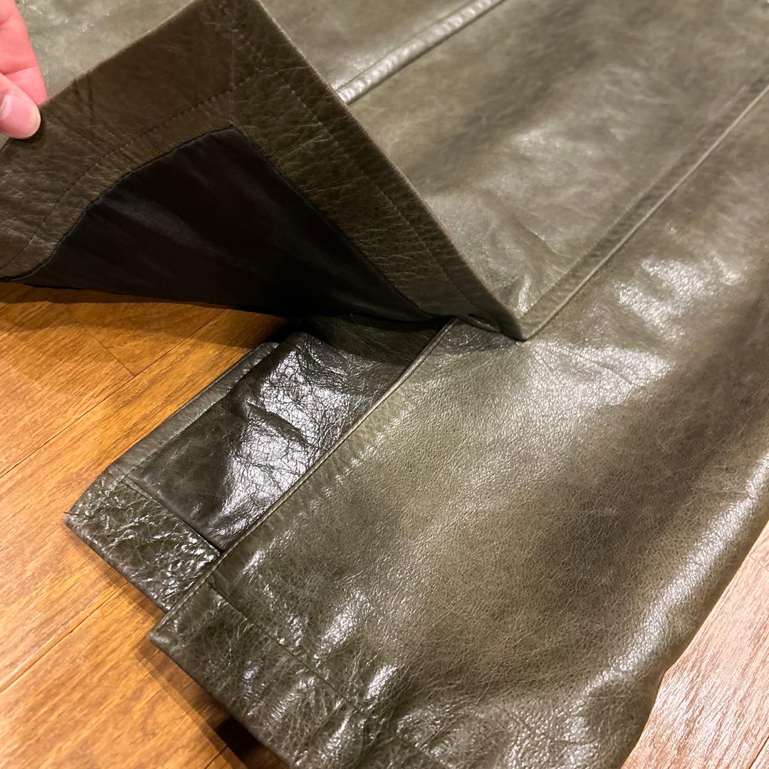 レザーチェスターコート