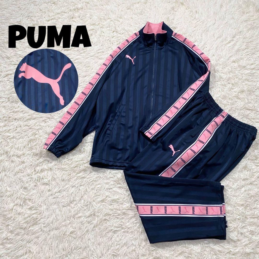 811【極美品】PUMA プーマ ジャージ セットアップ 紺 ピンク L - メルカリ