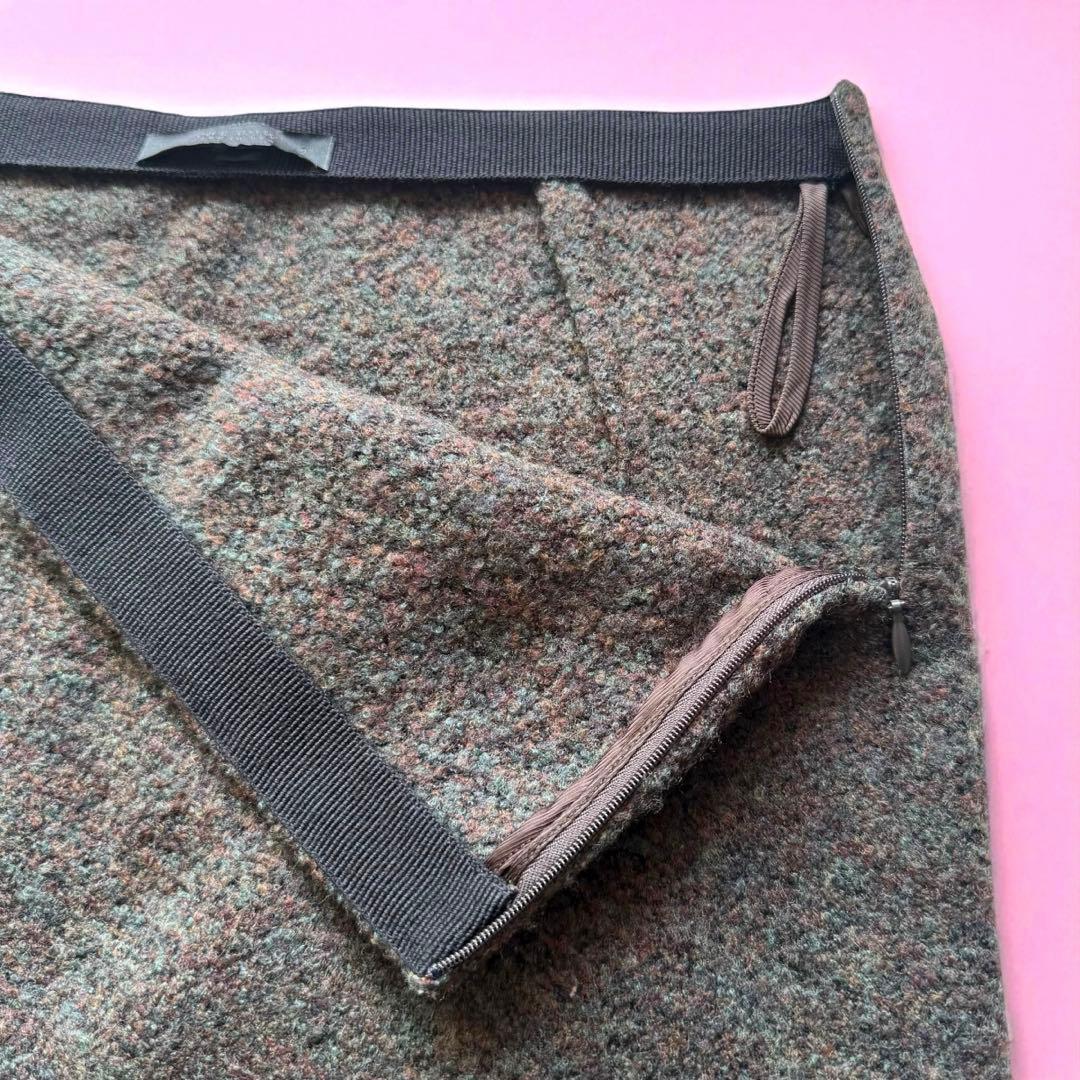 美品✨ザロウ THE ROW ツイード調 起毛　ウールスカート 2