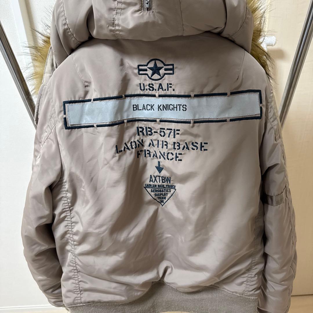 AVIREX N-2B フライトジャケット ベージュ ボア アウター メンズ