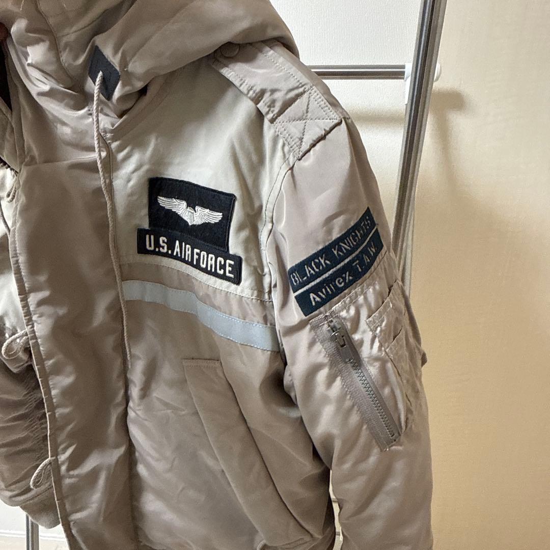AVIREX N-2B フライトジャケット ベージュ ボア アウター メンズ