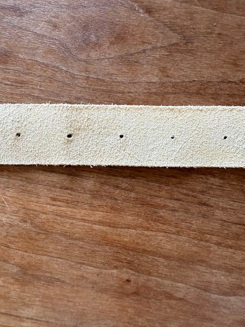 A&S アイボリー Thin buckle belt M