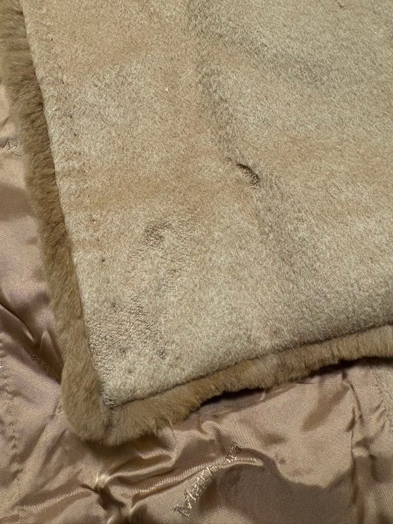 R*I様 HA-1455 Max Mara ミンクファー付 ロング丈コート キャ