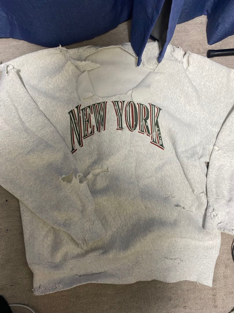 NEW YORK ダメージ加工 スウェット　常田大希