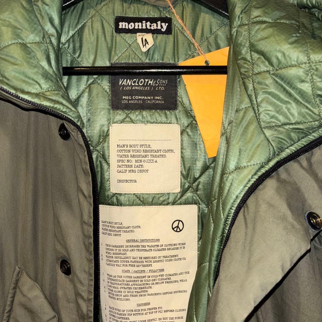 monitaly モッズコート　カーキ　Lサイズ
