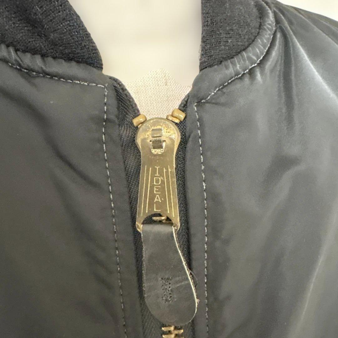 USA製 ALPHA MA-1 希少ブラック　 IDEAL フライトジャケット