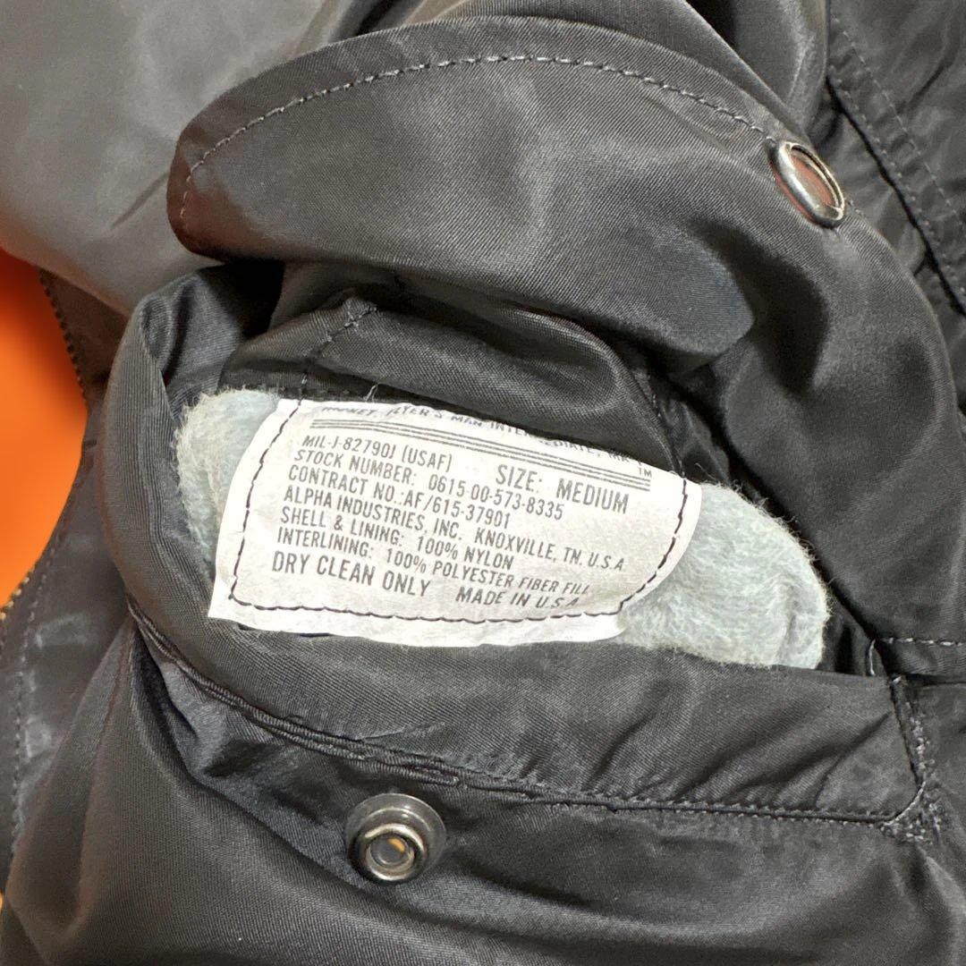 USA製 ALPHA MA-1 希少ブラック　 IDEAL フライトジャケット