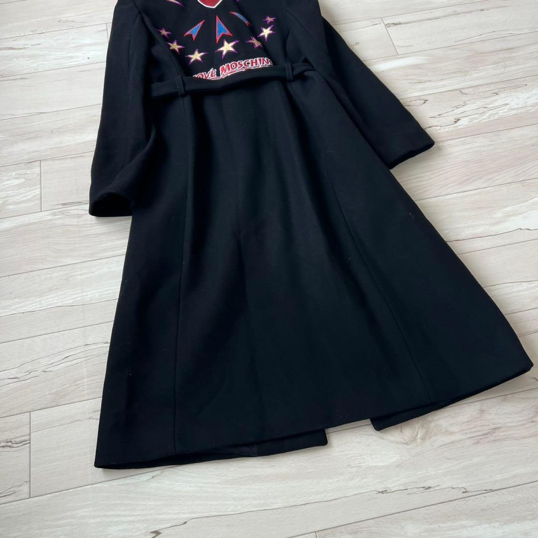 LOVE MOSCHINO ラブモスキーノ ベルテッドコート　着丈116cm