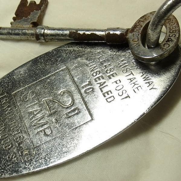 イギリス ロンドン ヴィンテージ 2D STAMPホテル ルームキー タグ付き