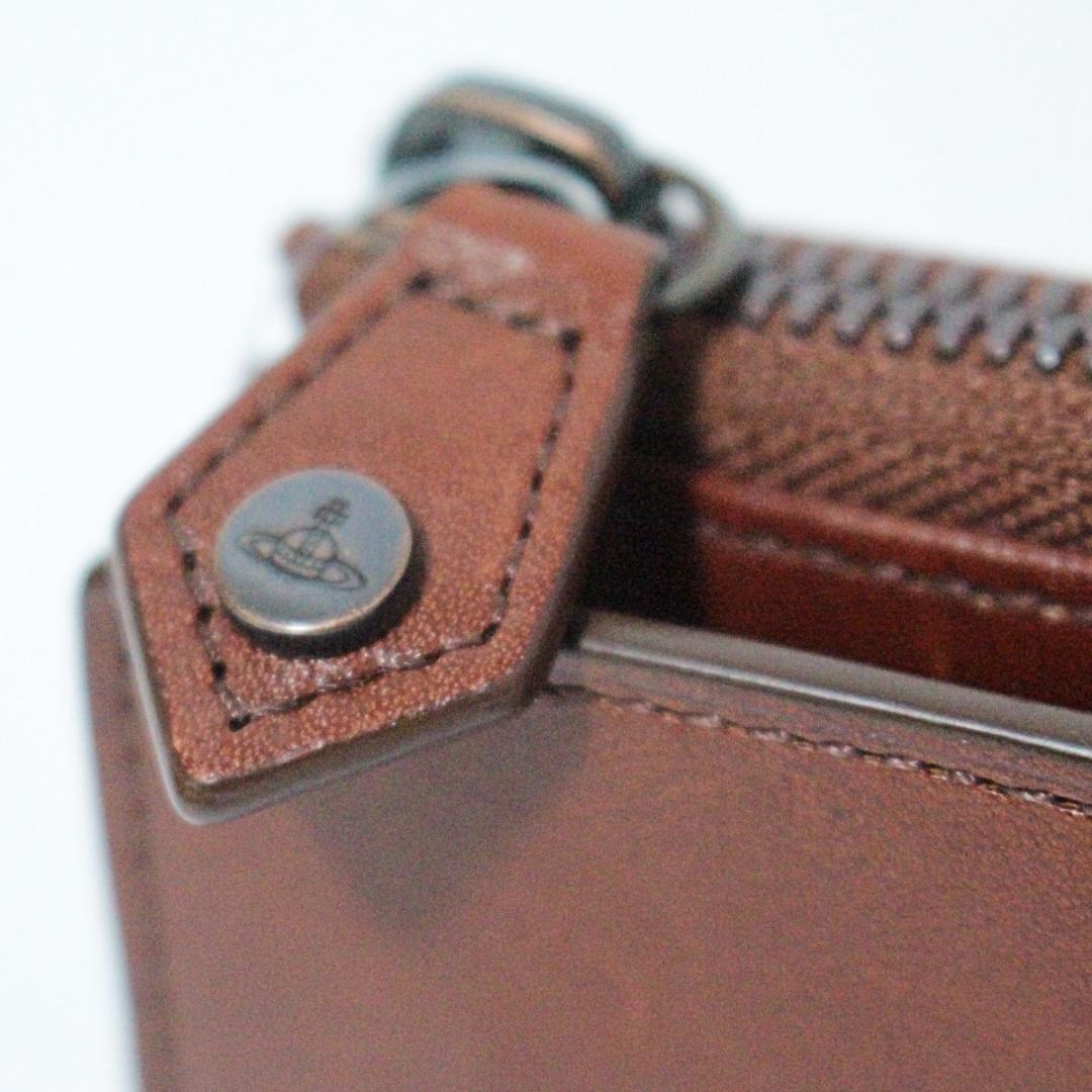 新品 ヴィヴィアンウエストウッド レザー4連キーケース ファスナー小銭入れ 茶系