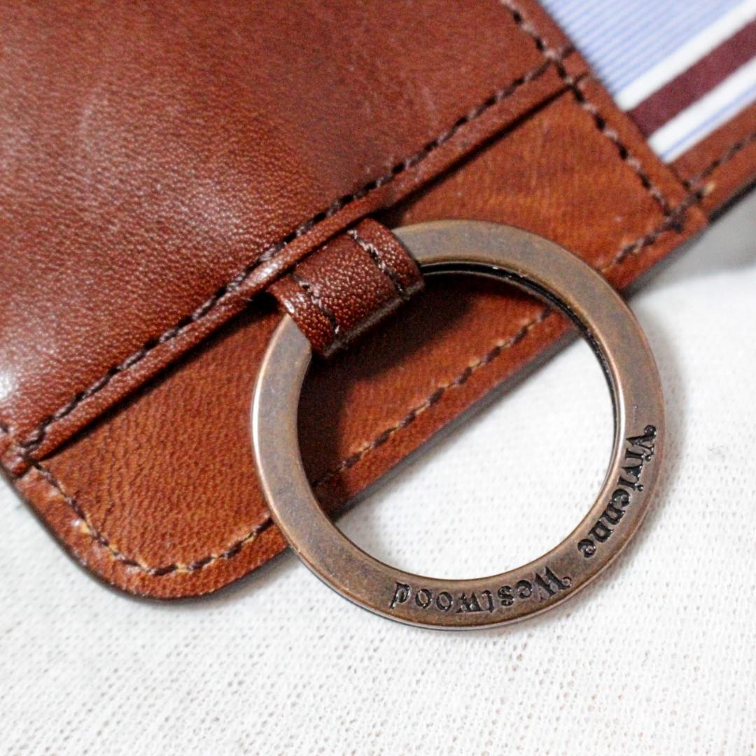 新品 ヴィヴィアンウエストウッド レザー4連キーケース ファスナー小銭入れ 茶系