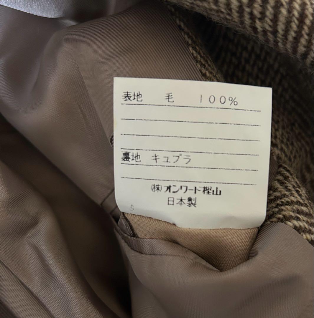 ラルフローレン　ツイードコート　一枚袖　茶
