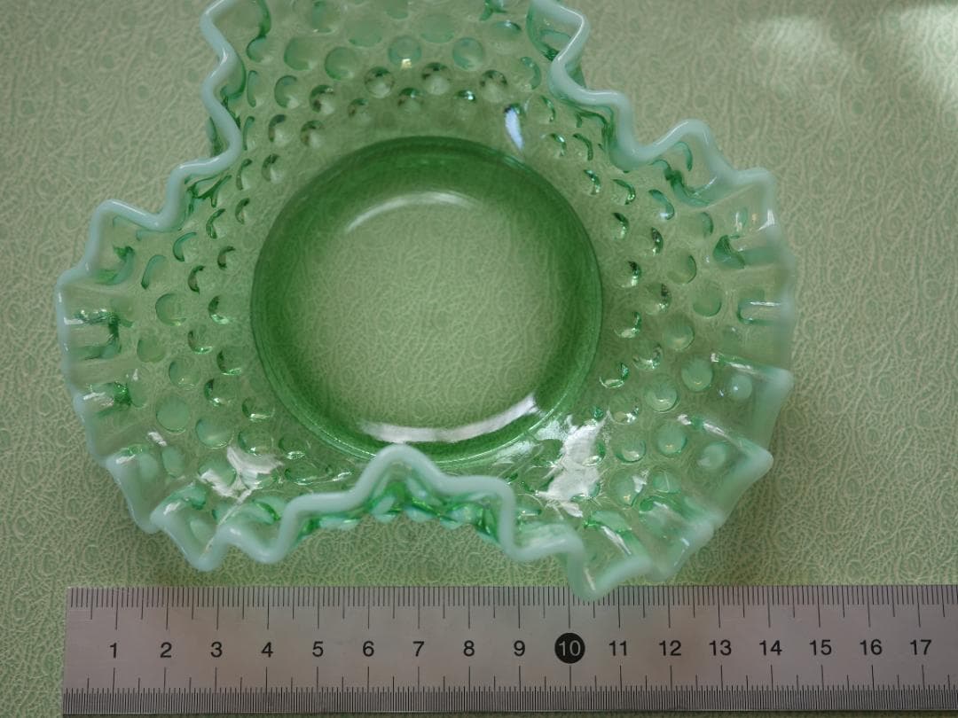 フェントン1940年 稀少 グリーンオパールセントホブネイル ウラン