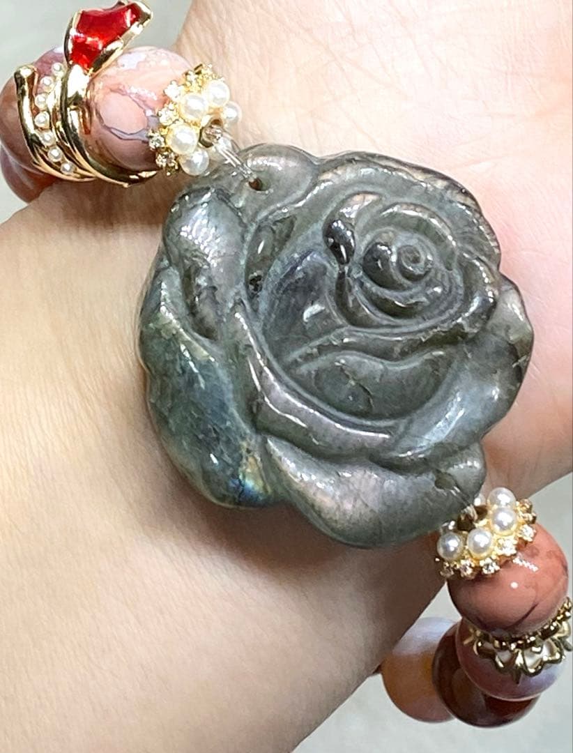 ♡お取り置き♡ ピンクシラー　ラブラドライトバラ　モリオンバラ　ゴールデンバラ