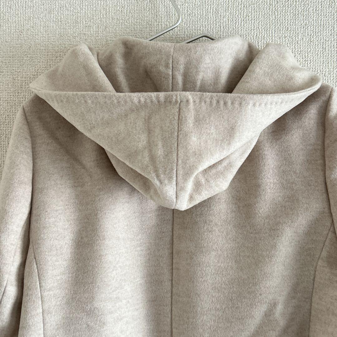 【限定価格】23区 ウールアンゴラビーバー フーデッドコート 大きいサイズ　44