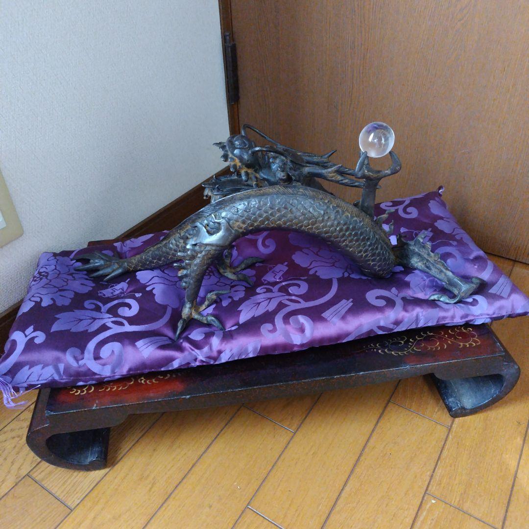蒼*ウ様 鉄製　龍の置物　５０センチビッグサイズ　台付