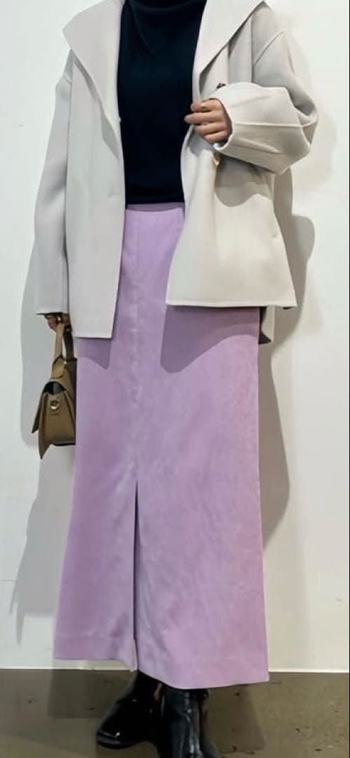 HEIHEI ラメニットプリーツチェックスカート BLUE