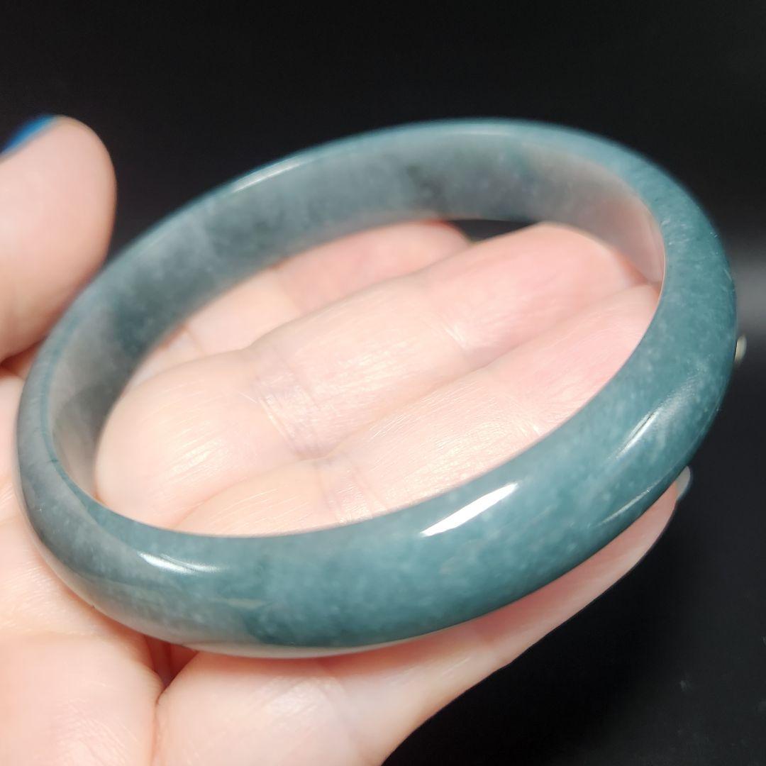 希少！【新品】天然グアテマラ産 青翡翠 バングル ★ お守り