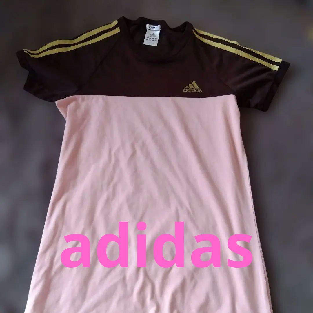 adidas CLIMA365 Tシャツ Lサイズ ブラウン/ピンク - メルカリ