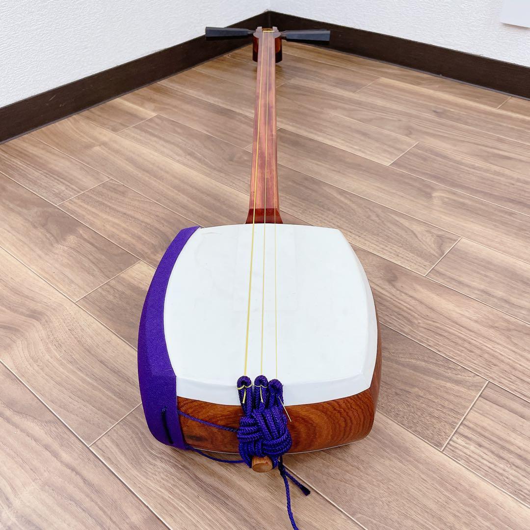 津軽三味線 延棹 トチ 合成皮