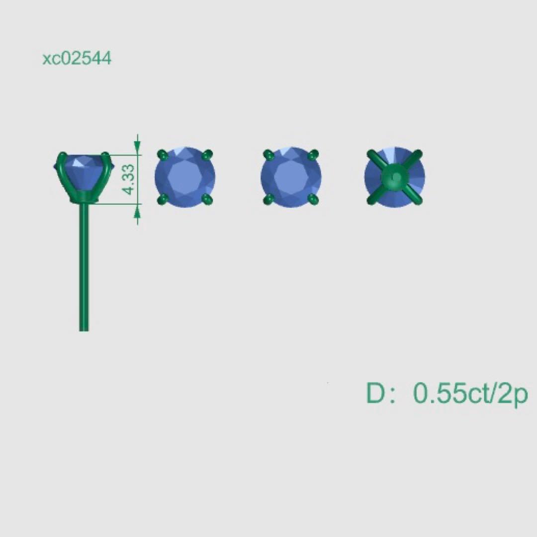 YUU 0.55ct×2 ピアス