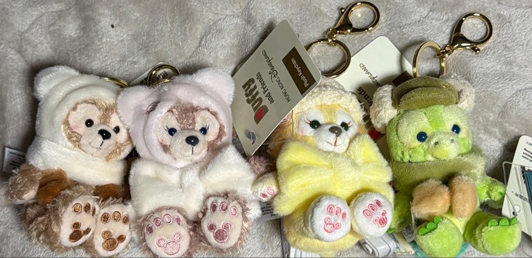 香港ディズニーランド ダッフィーアンドフレンズ ぬいぐるみキーチェーン