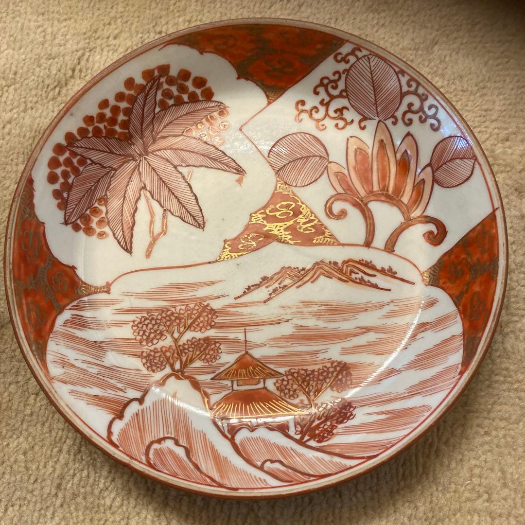 蔵出し九谷焼き中皿 9枚セットアンティークの通販はau PAY マーケット