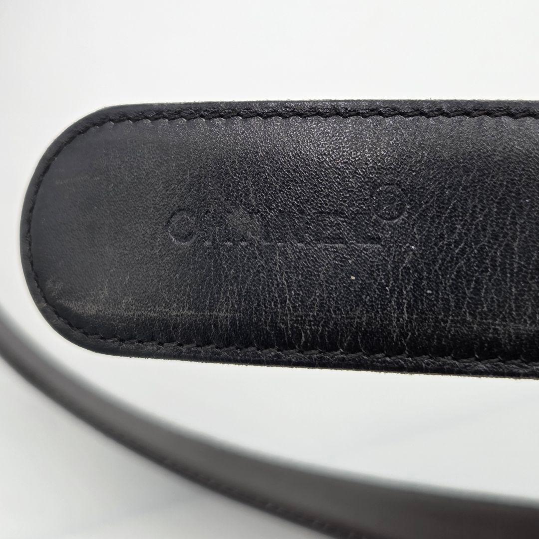 CHANEL シャネル　リバーシブル　ベルト　黒×茶色　レザー　90/36