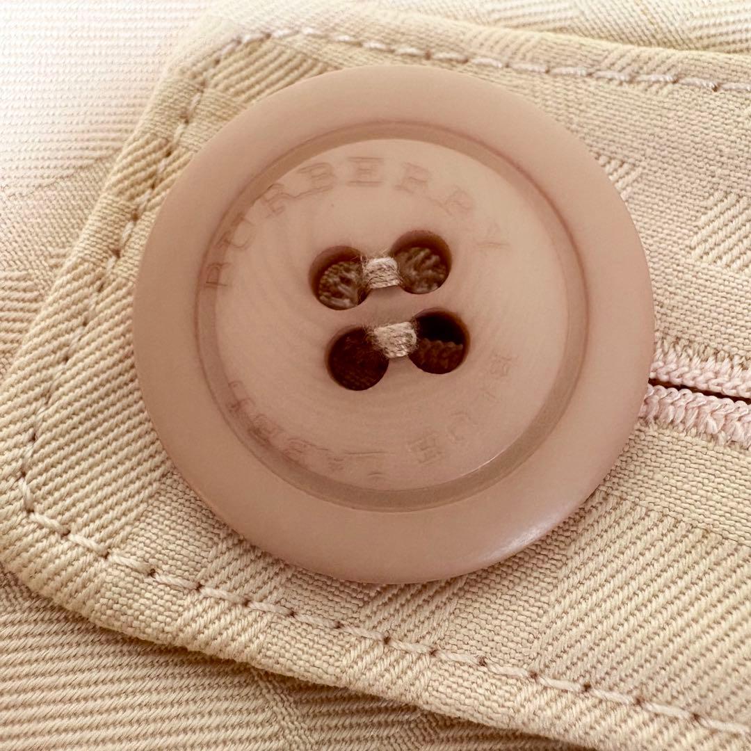 バーバリーブルーレーベル ノバチェック ベルト ボタン プリーツスカート ピンク