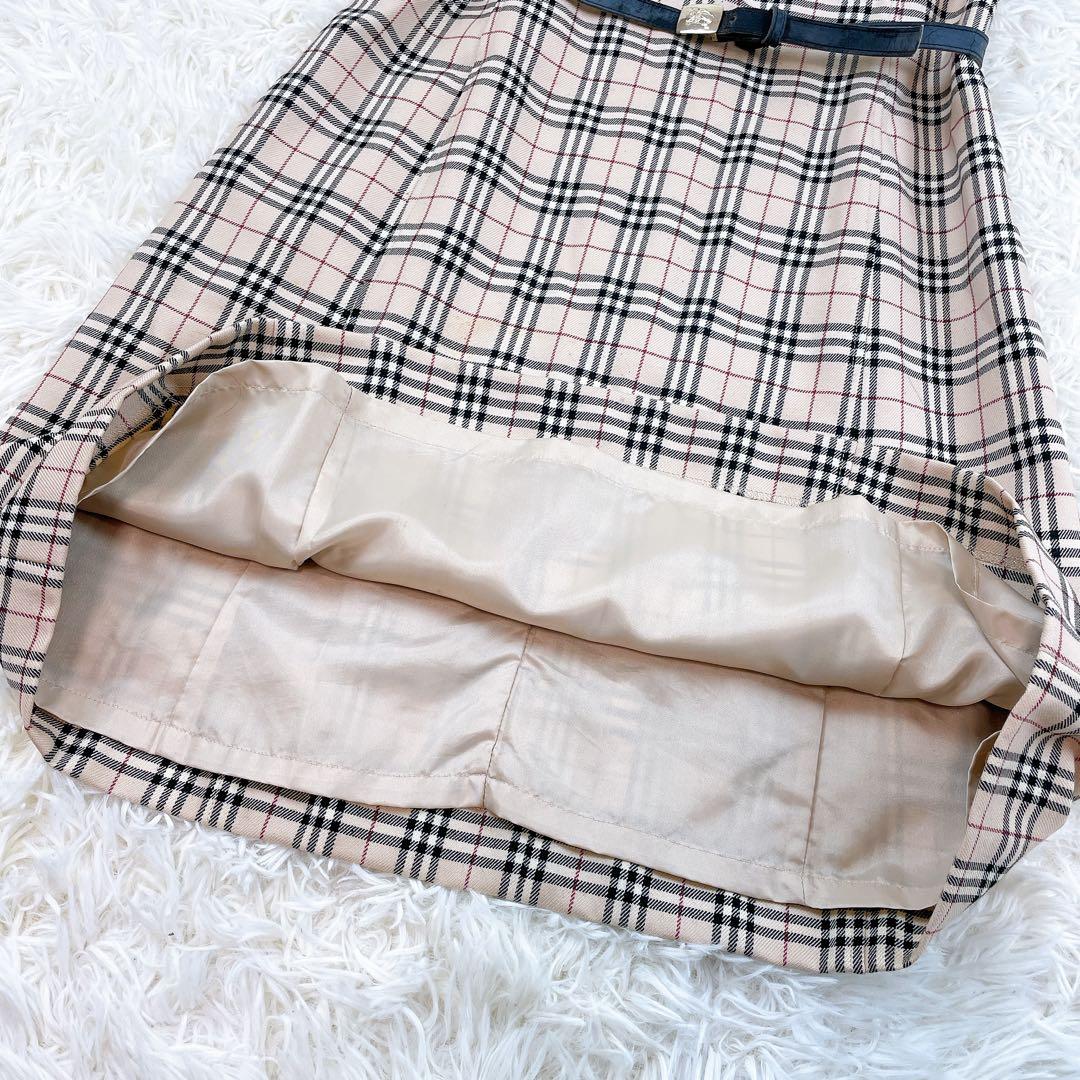 BURBERRY ノースリーブ　ワンピース ノバチェック 160A ベルト