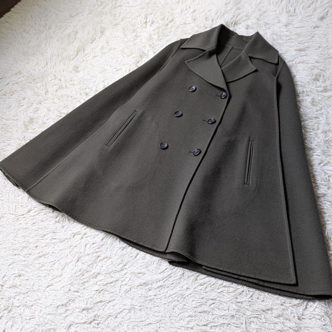 23区　R（アール）ロロピアーナ　ダブルブレストケープコート　サイズ36
